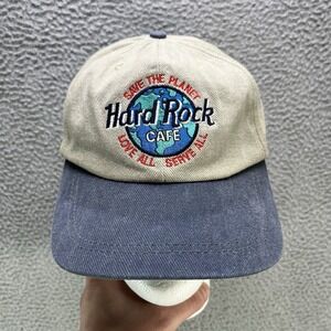 Vintage Hard Rock Cafe Snapback Hat LOVE ALL SERVE ALL Save The Planet Las Vegas